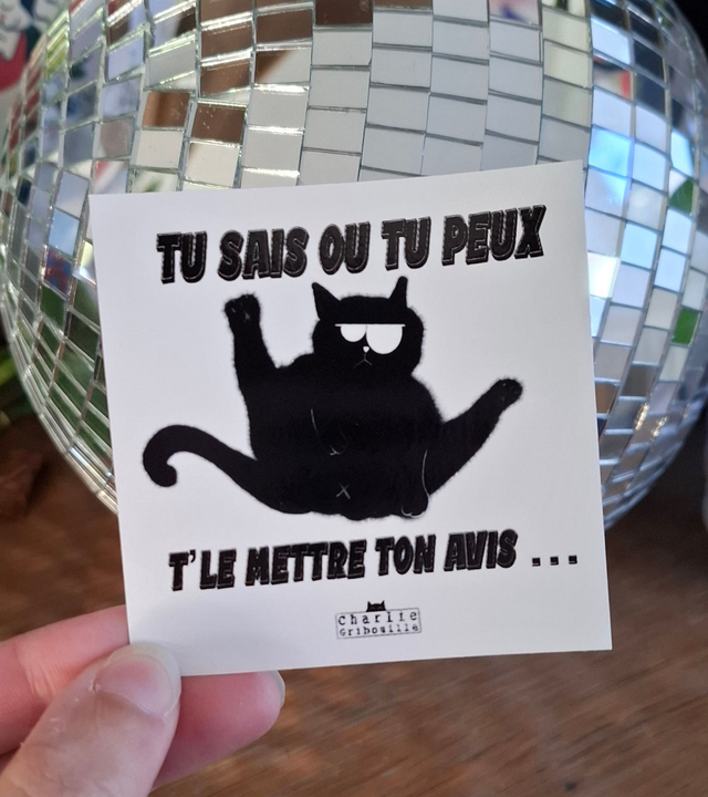 Sticker Tu sais où tu peux te le mettre ton avis