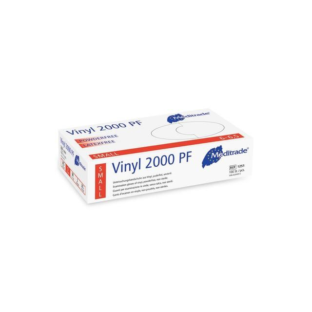 Meditrade Vinyl 2000 TG L PF Gloves 100 pz