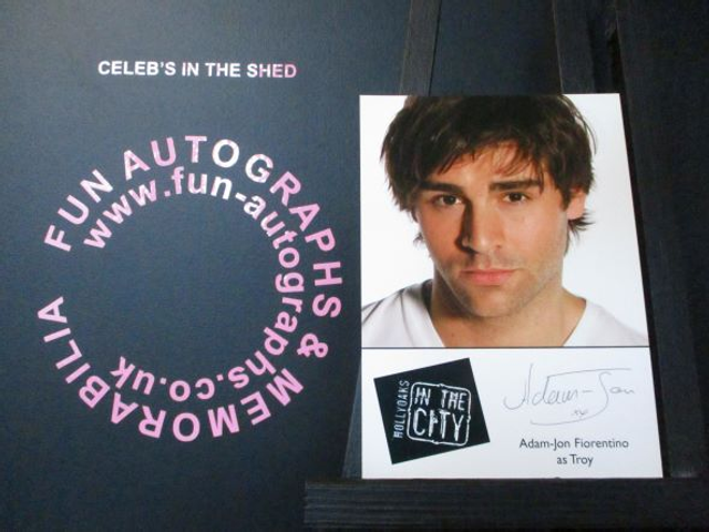 Adam-John Florentino (Troy) Original Pre-Print Hollyoaks In The City 6x4 Cast Card