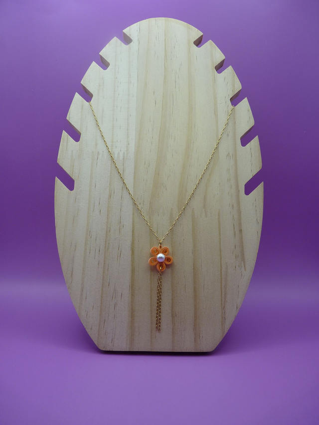 Sautoir long - Idylle orange