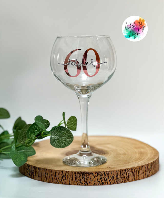 Personalised Age Gin Glass