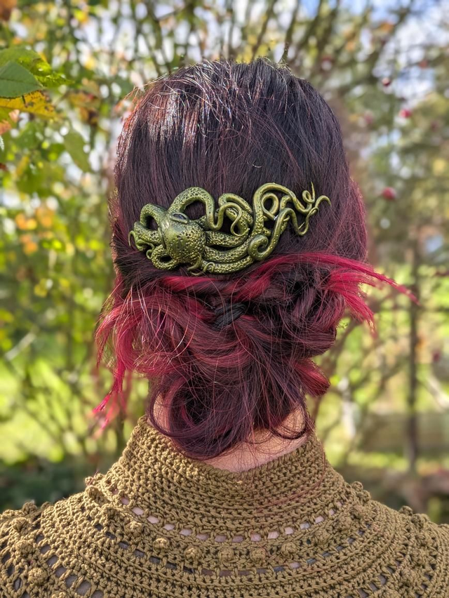 Peigne à cheveux Octopus vert