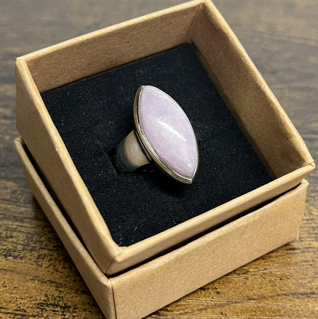 Bague en argent et Kunzite - Taille 55 