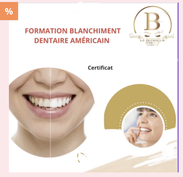 Formation blanchiment dentaire américain en ligne 