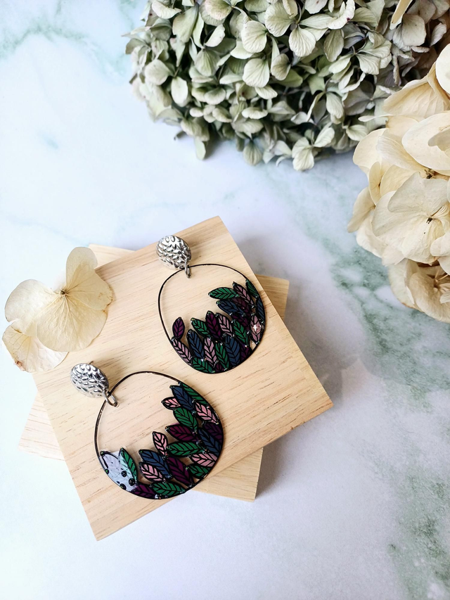 &quot; Florilège &quot; Boucles d&#039;oreilles verres de lunettes 
