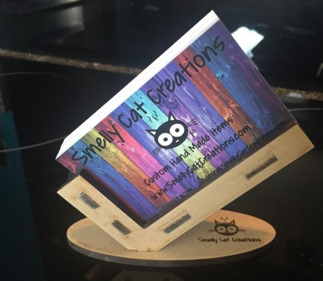 Laser Cut Business Card Holder - With your Logo