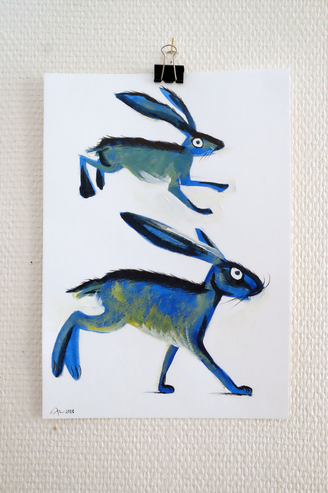 Hare Study (Original Painting)