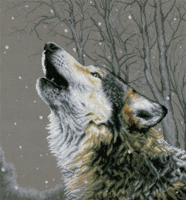 Lanarte Howling at the Stars Counted Cross Stitch Kit