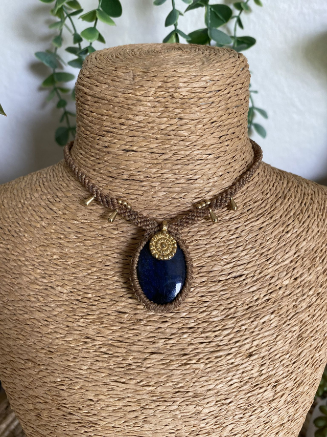 Collier UNIQUE - LABRADORITE BLEUE 