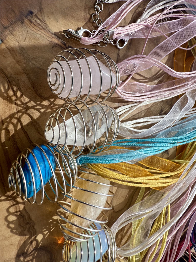 Crystal Wire Wrapped Necklaces