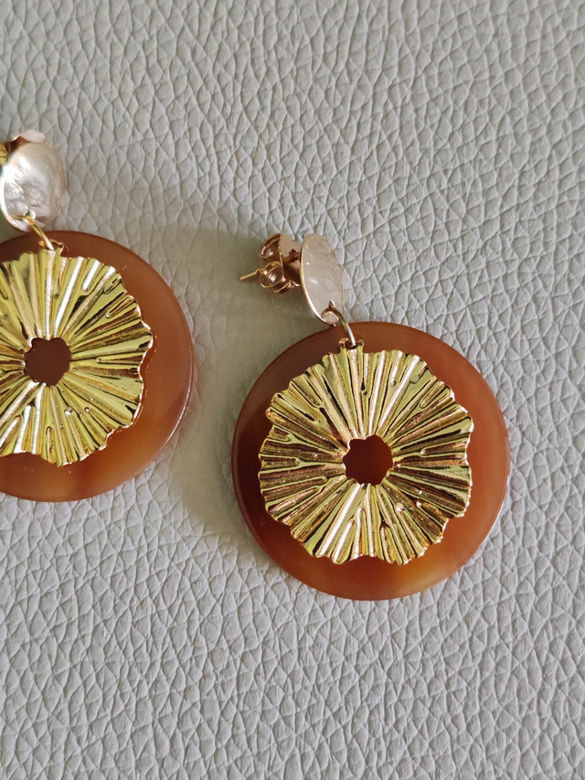Joha - Boucles d'oreilles Terracotta