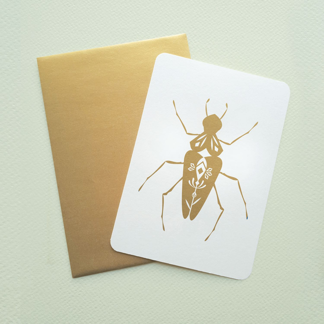 CARTE COLÉOPTÈRE DORÉ