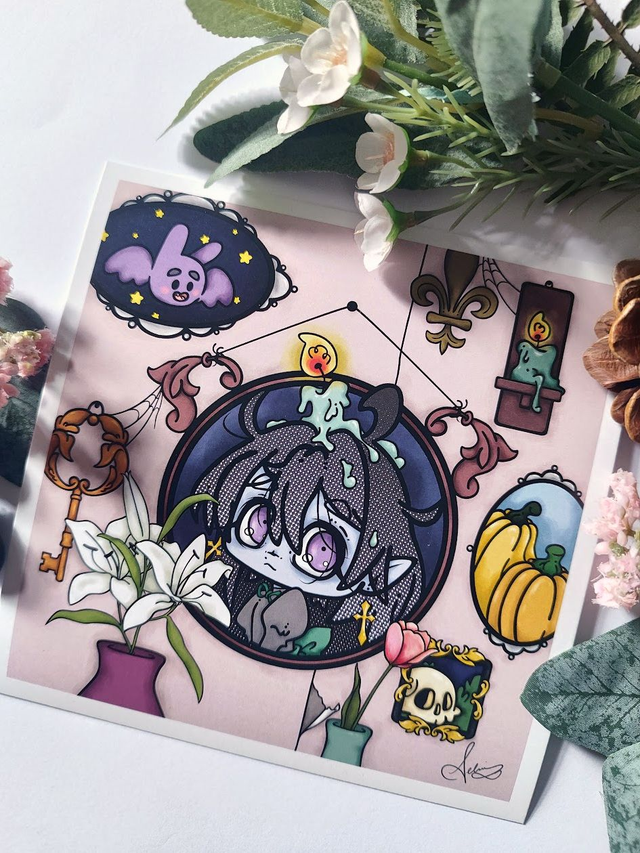 Ghost Girl Square Art Print