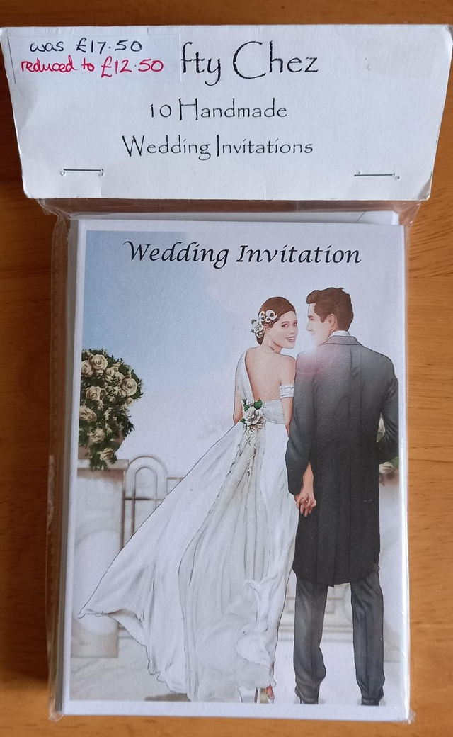 Wedding invitations 10 per pack (handmade) 