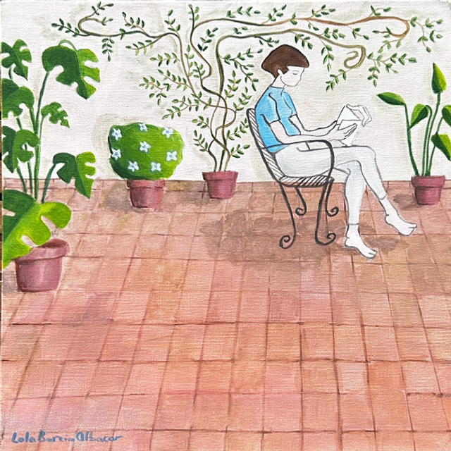 Óleo sobre lienzo “Recuerdos de un patio de Jaén”