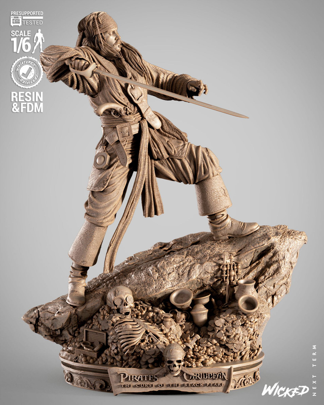 Statue PIRATES DES CARAIBES JACK SPARROW série movie