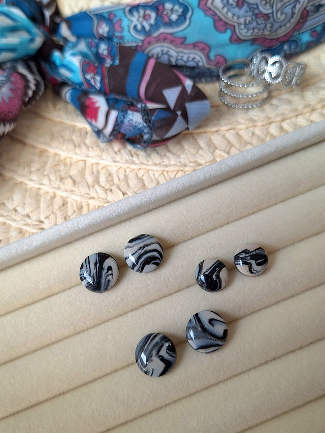 Pia - Marbré crème et noir