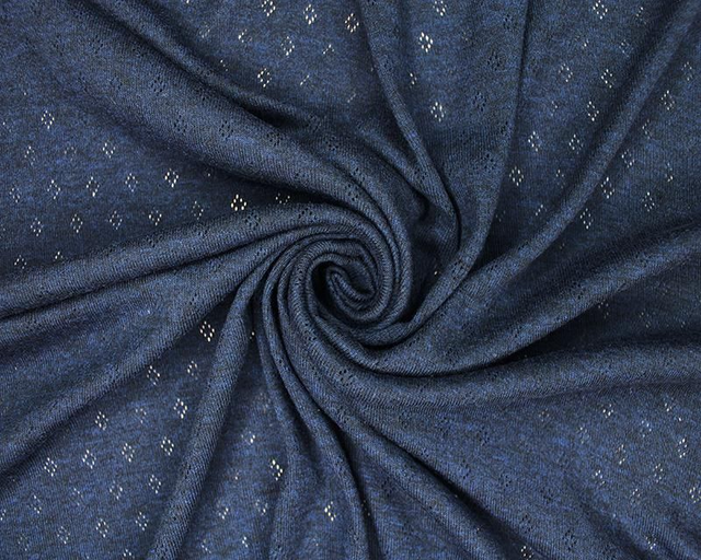 Navy Pointelle. 100% Cotton 