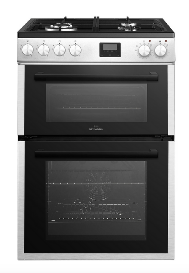  NEW WORLD NWDO60DFS 60cm Double Oven Dual Fuel Cooker - Silver