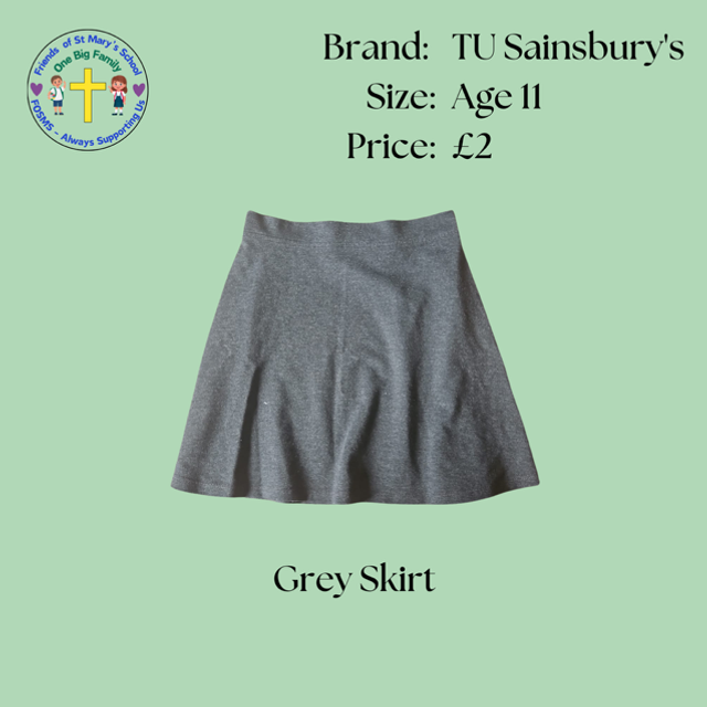 Grey Skirt - TU - Age 11