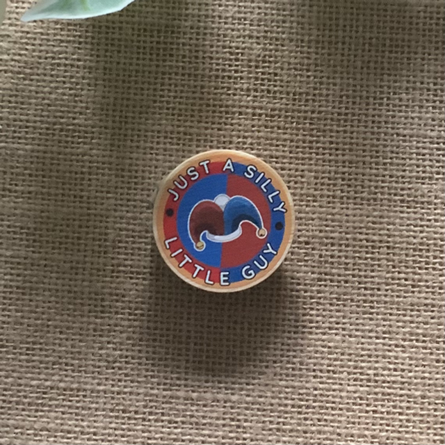 Wooden Pin Badge - Silly Lil Guy