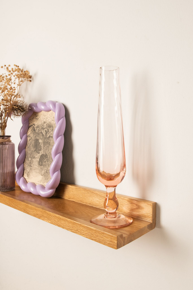 Vase en verre vintage rose ✨