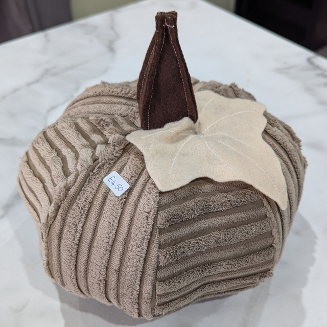 Up-cycled Pumpkins Halloween Decorations 3pcs Set - Cream