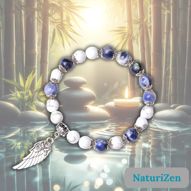 Bracelet en Sodalite et Howlite 🌟💙
