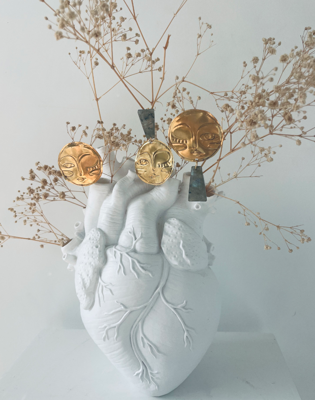 Murmures : Lune Labradorite Trapèze