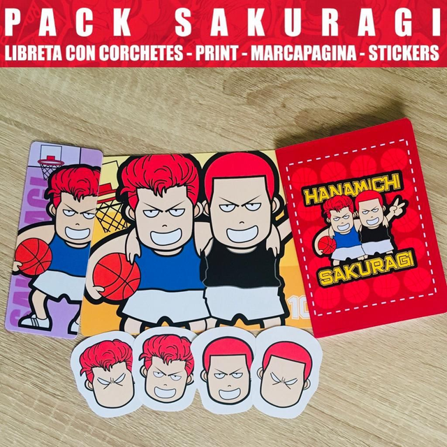 Pack Libreta c/ corchetes Sakuragi