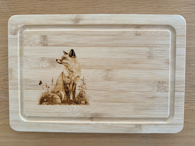 Planche à découper en bambou gravée au laser – création artisanale