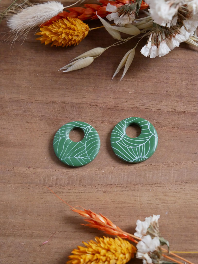 Anne - vert foncé à motifs