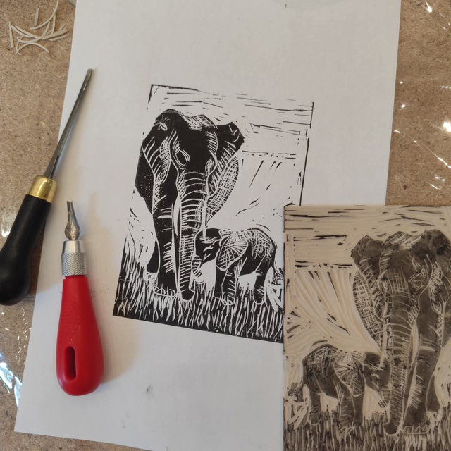 Lino éléphant 