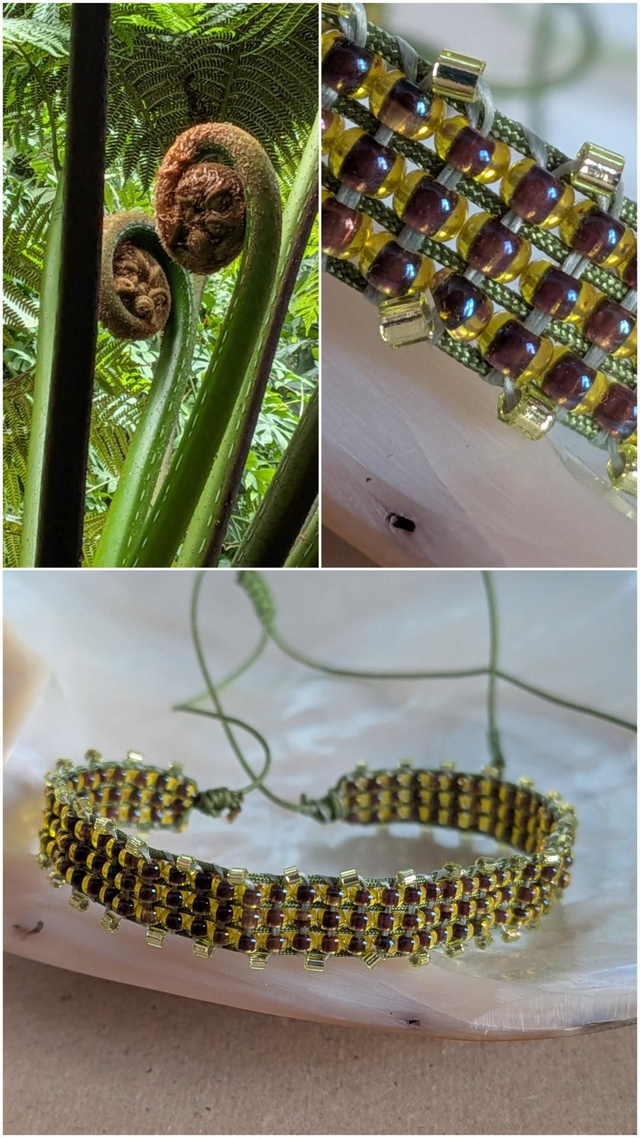 Bracelet tissé main vert olive sur fil de jade résistant et réglable 