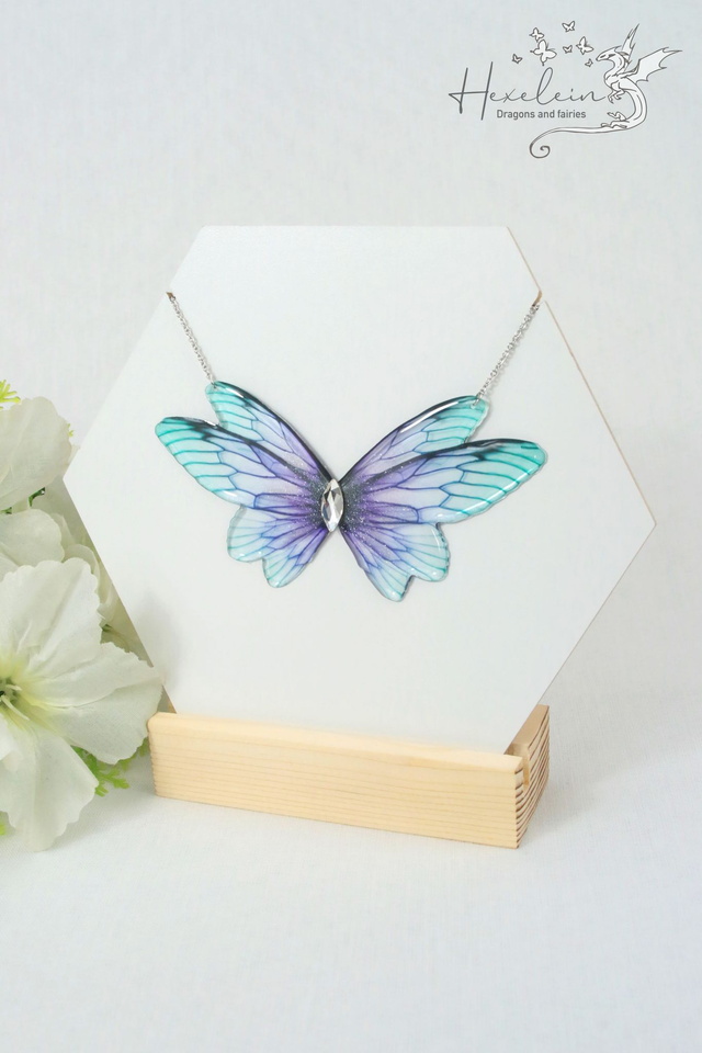 Lavender turquoise fairy necklace