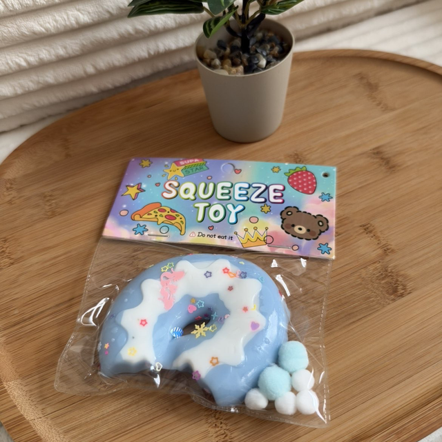Squishy Donut Bleu et Blanc