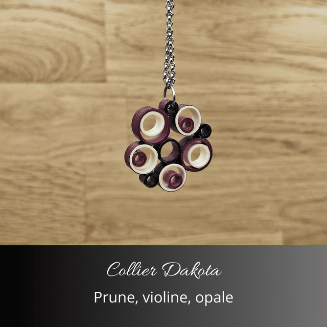 Collier Dakota - Prune, violine, opale