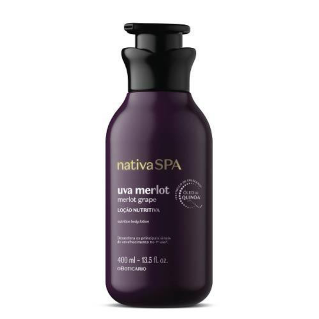 Nativa SPA Merlot Grape (uva merlot) Moisturising Body Lotion, 400ml o Boticário