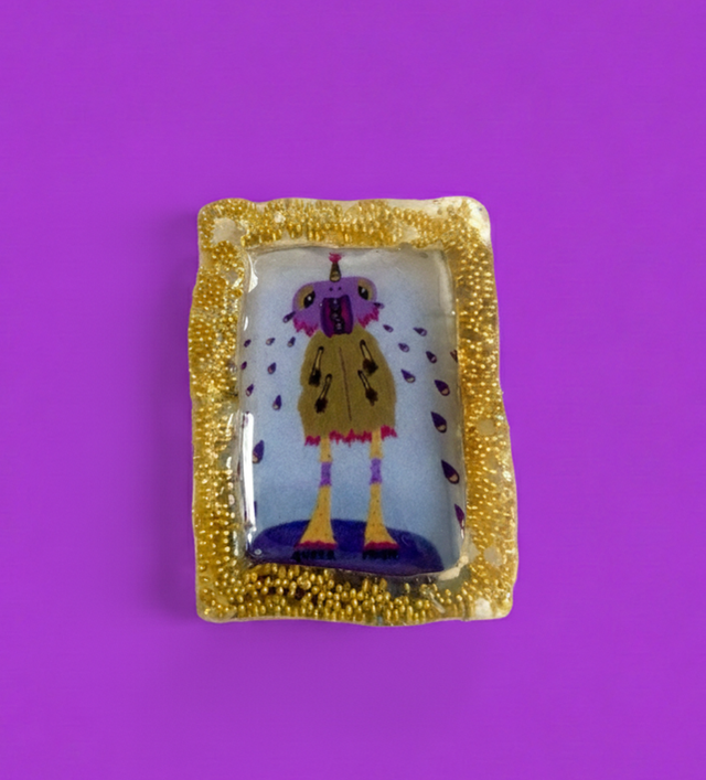 Queer handmade resin magnet 