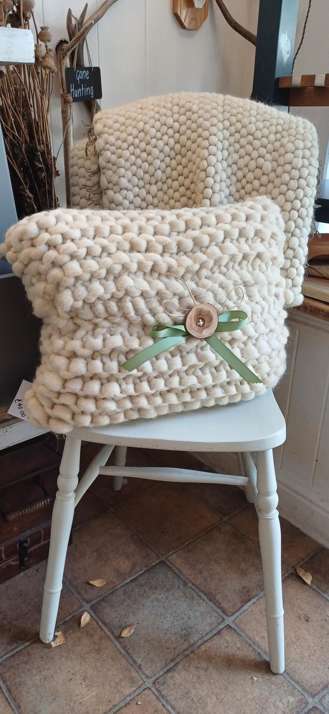 Hand knitted Cushion
