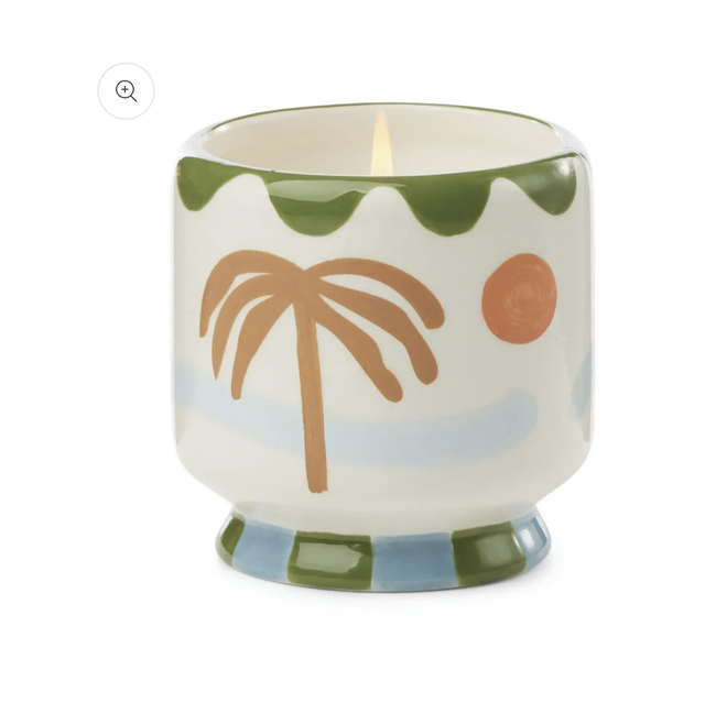 Vela ceramica dopo LUSH PALMS