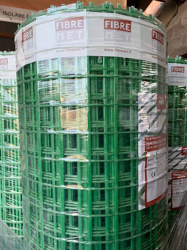 Rete Ri-Struttura 66x66 mm. T192 h.2x20mt. Verde