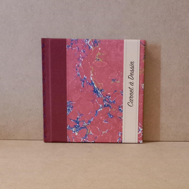 Carnet à dessin Marbré/Prune