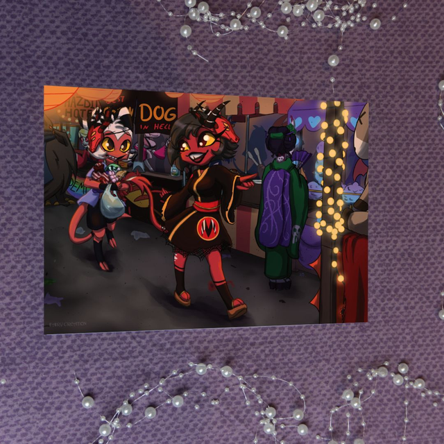 Print Moxxie and Millie Festival Day (Postcard & A5)