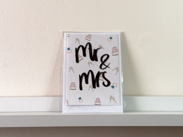 Mr and Mrs Greetings card