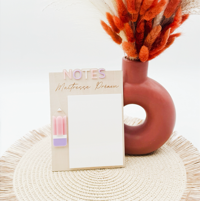 Pense-bête personnalisé effaçable 