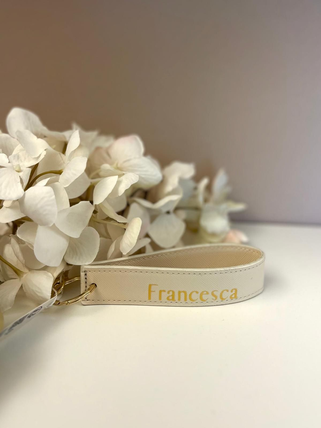 Portachiavi con cinturino da polso con nome