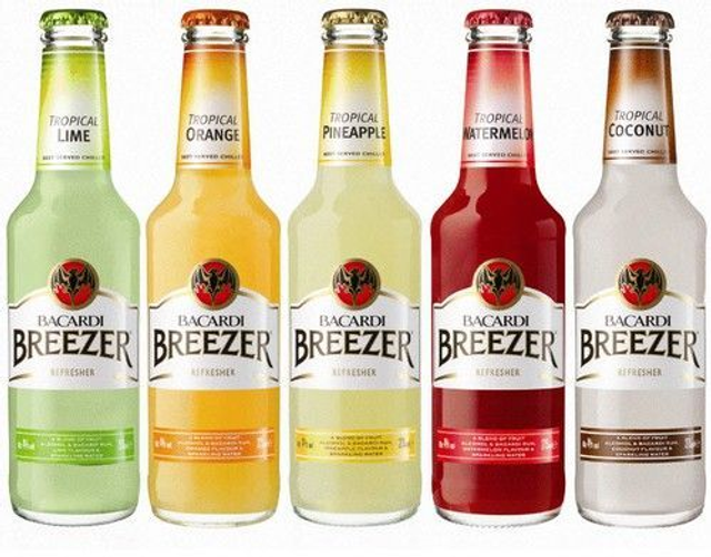 Botella alcohol sabores