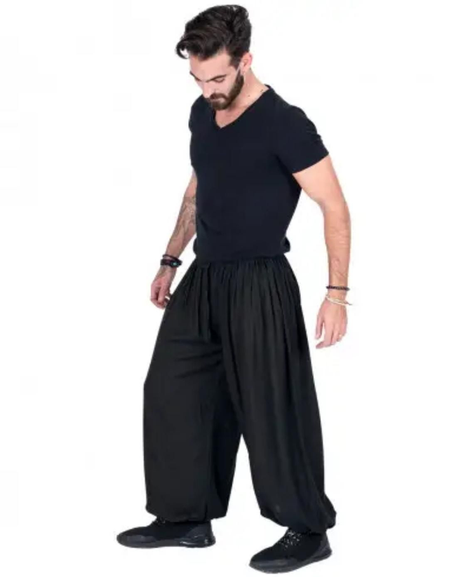 Pantalón hombre bombacho negro