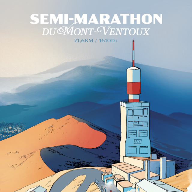 Affiche Semi-Marathon du Mont-Ventoux Kookabarra 2024